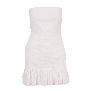 NWT ZEYNEP ARCAY Ruched Cotton Mini Dress